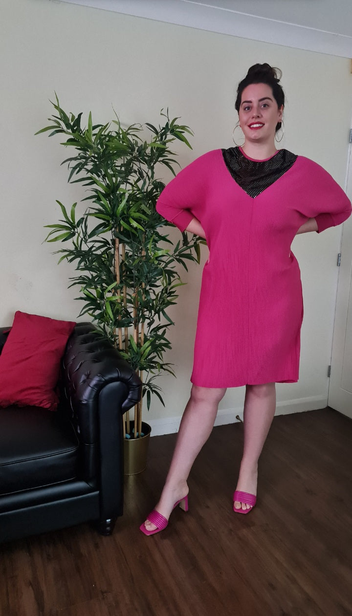 Pink Pleat Dress