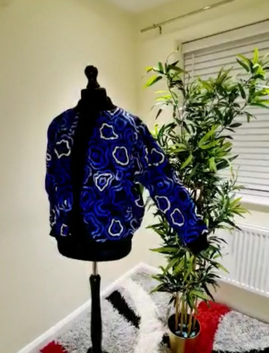 Printed Royal Bomber Jacket