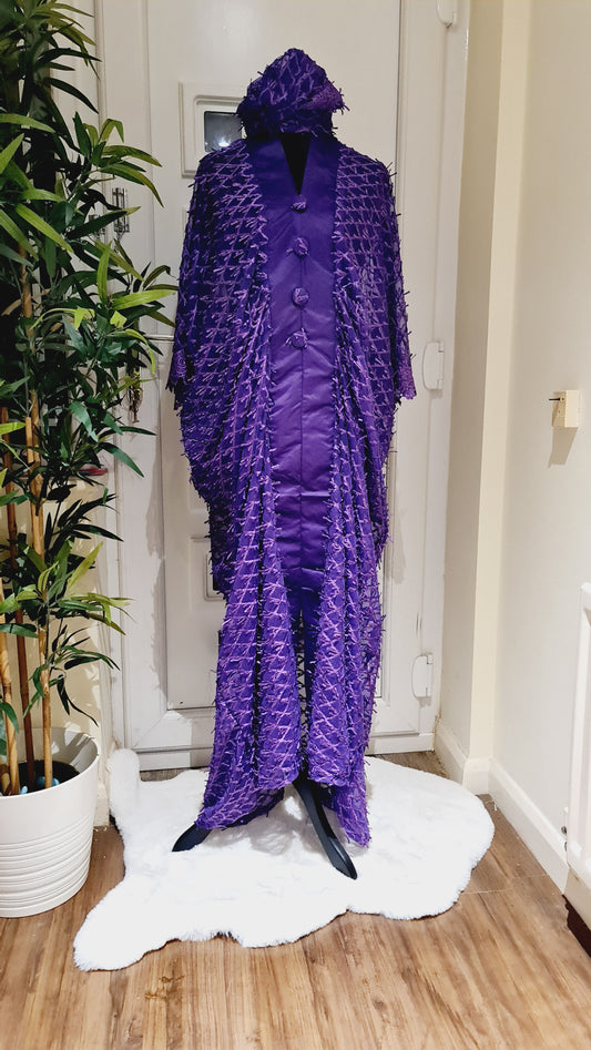 Purple Jacquard Kaf