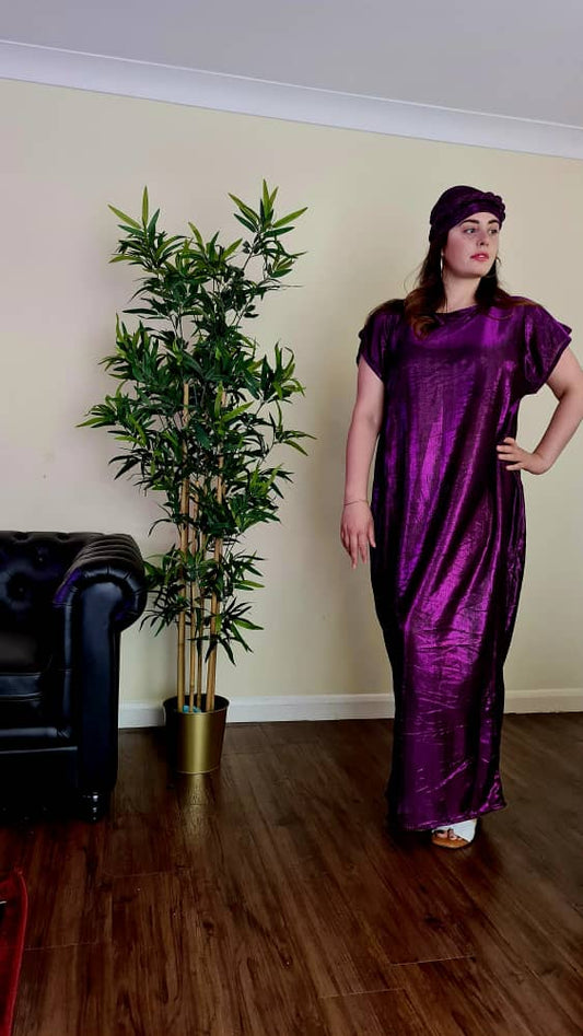 Purple Metallic Kaftan