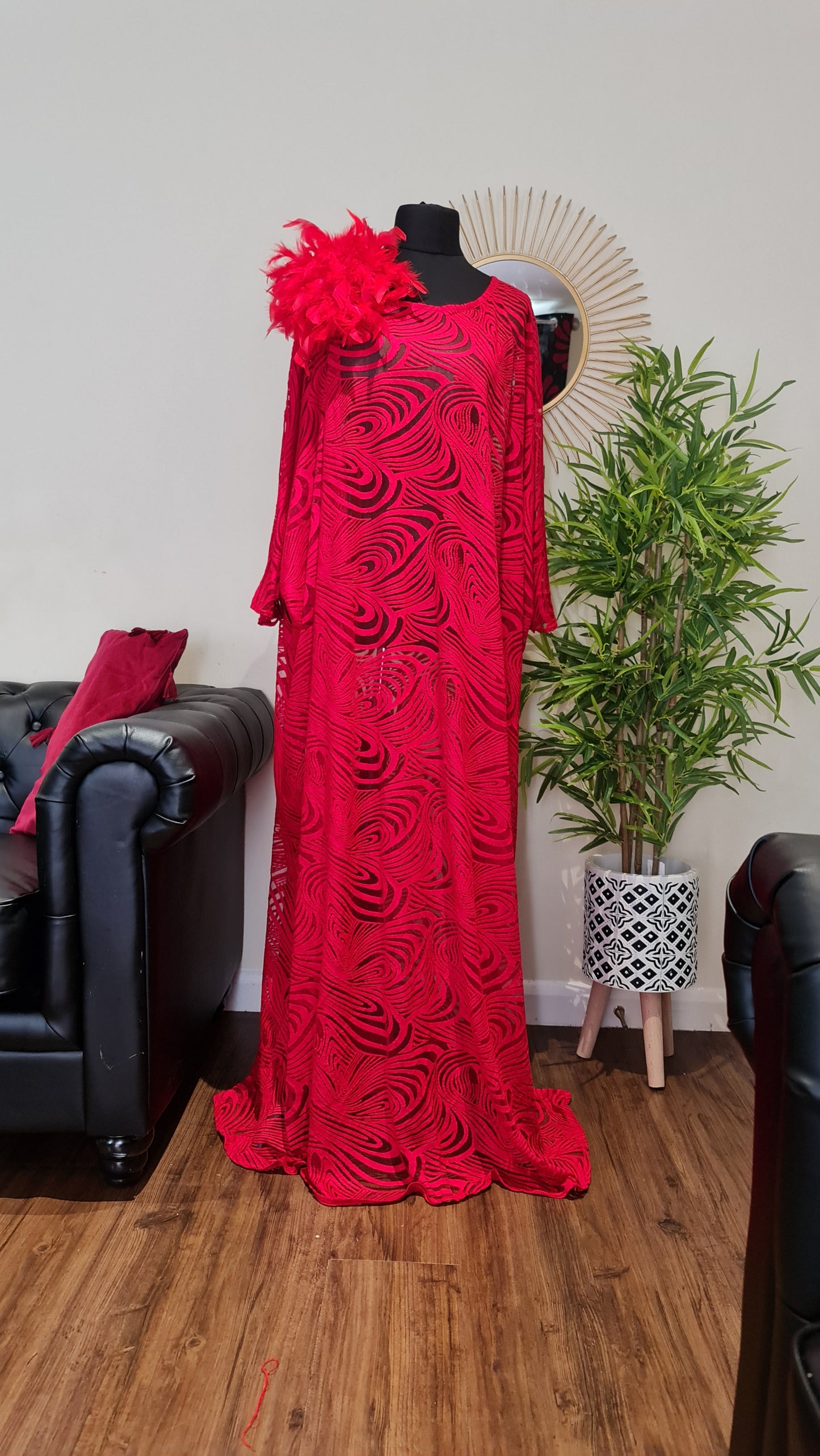 Red Rosy Kaftan