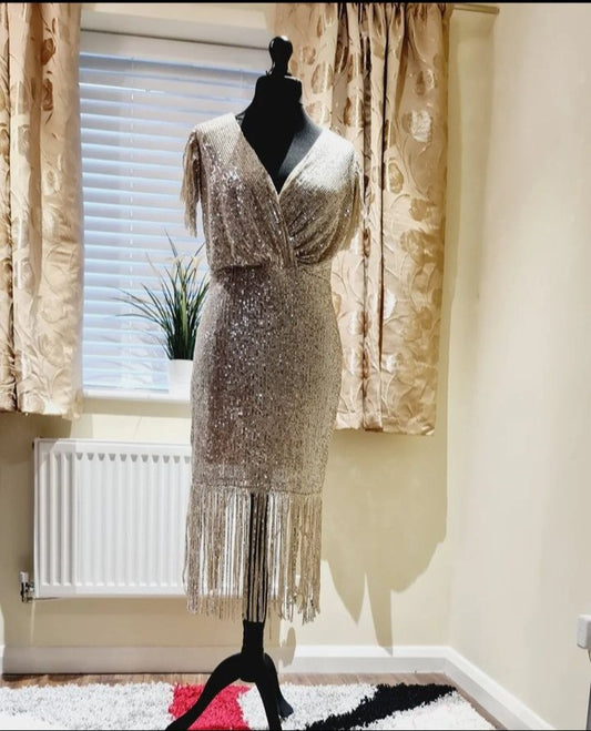 Silver Fringe Dress